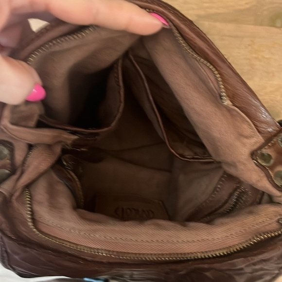 Civico 93 Bag Crossbody Woven Leather Italy Adjustable Strap Brass Hardware - Picture 10 of 13